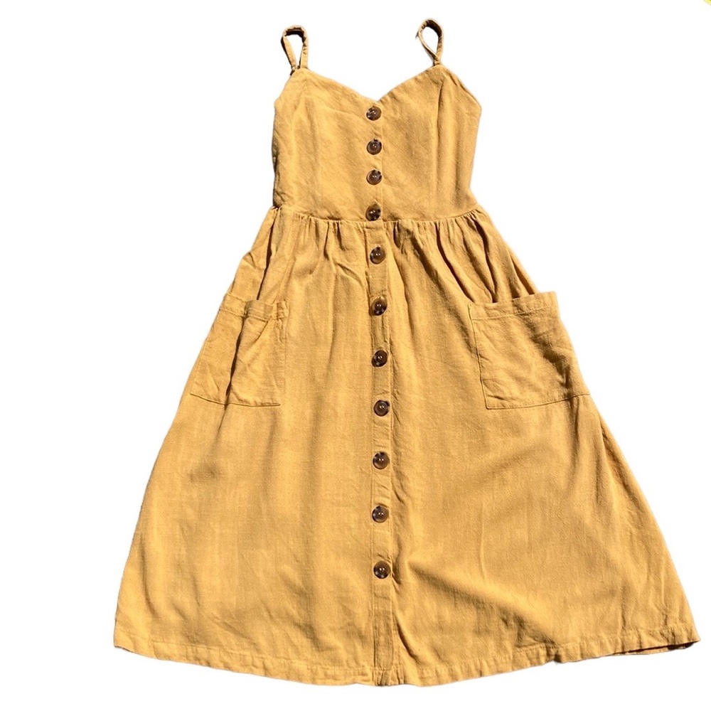 Soprano yellow midi dress, size small